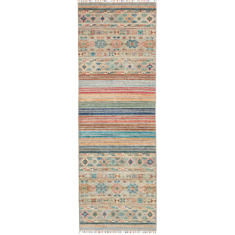 Rug Rubin Pakistan 80x243 Beige Blue Turquoise