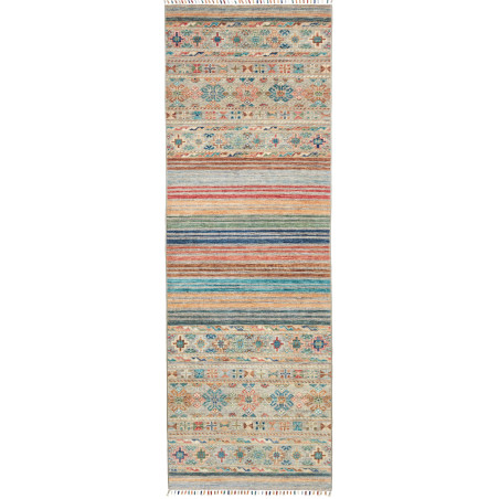 Rug Rubin Pakistan 80x243 Beige Blue Turquoise