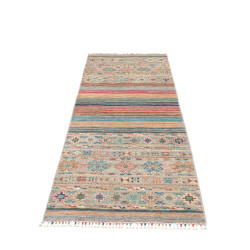 Rug Rubin Pakistan 80x243 Beige Blue Turquoise