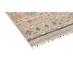 Rug Rubin Pakistan 80x243 Beige Blue Turquoise