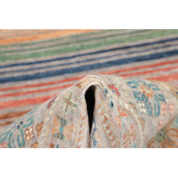Rug Rubin Pakistan 80x243 Beige Blue Turquoise