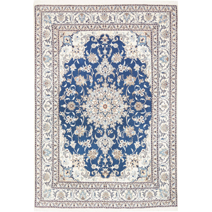 Hand Made Rug Nain Kashmar Persia 150x210 Blue