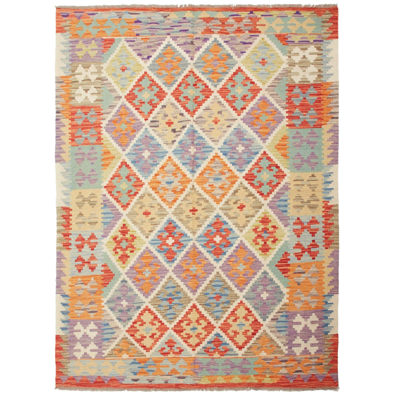 Kilim 148x205 Cm Kilim, Afghanistan, Hand-carded Wool (warp: