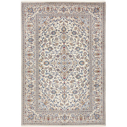 Hand Made Rug Kashan Persia 197x293 Ivory Cobal