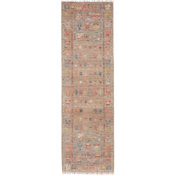 Rug Rubin Pakistan 77x249 Taupe Brown Terracott