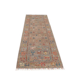 Rug Rubin Pakistan 77x249 Taupe Brown Terracott
