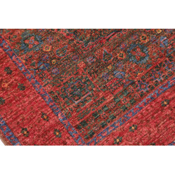 Rug Mamlouk Pakistan 83x236 Deep Red Olive Gree