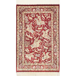 Tappeto Originale Ghom Seta Persia 80x124 Rosso