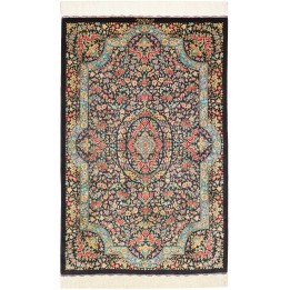 Tappeto Originale Ghom Seta Persia 78x120 Nero