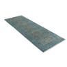 Rug Mamlouk Pakistan 77x205 Teal Blue Beige Gol