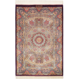 Tappeto Originale Ghom Seta Persia 81x123 Viola