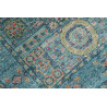 Rug Mamlouk Pakistan 77x205 Teal Blue Beige Gol