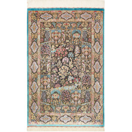 Tappeto Originale Ghom Seta Persia 79x124 Nero