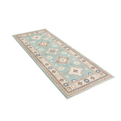 Rug Kazak Afghanistan 79x201 Turquoise Beige Bl