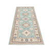 Rug Kazak Afghanistan 79x201 Turquoise Beige Bl