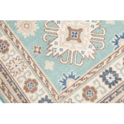 Rug Kazak Afghanistan 79x201 Turquoise Beige Bl