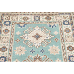Rug Kazak Afghanistan 79x201 Turquoise Beige Bl