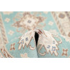 Rug Kazak Afghanistan 79x201 Turquoise Beige Bl