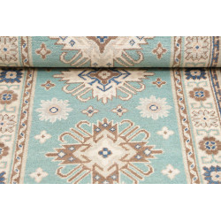 Rug Kazak Afghanistan 79x201 Turquoise Beige Bl