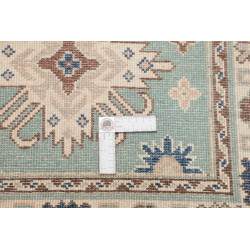 Rug Kazak Afghanistan 79x201 Turquoise Beige Bl
