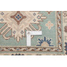 Rug Kazak Afghanistan 79x201 Turquoise Beige Bl