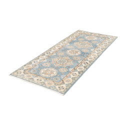 Rug Kazak Afghanistan 84x185 Light Blue Cream P