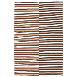 Hand Made Rug Kilim Vintage Persia 130x210 Brow