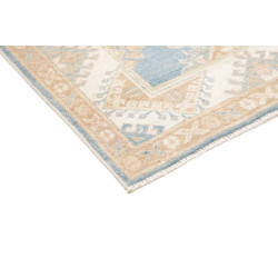 Rug Kazak Afghanistan 84x235 Light Blue Cream B