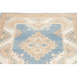 Rug Kazak Afghanistan 84x235 Light Blue Cream B