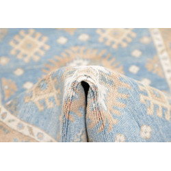 Rug Kazak Afghanistan 85x200 Sky Blue Sand Beig