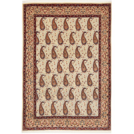 Hand Made Rug Ilaam Persia 141x203 Ivory Burgun