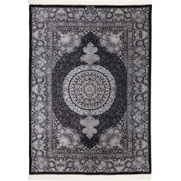 Tappeto Originale Ghom Seta Persia 138x195 Nero