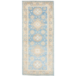 Rug Kazak Afghanistan 83x200 Sky Blue Sand Crea