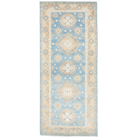 Rug Kazak Afghanistan 83x200 Sky Blue Sand Crea