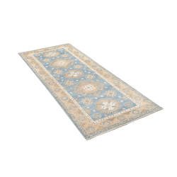 Rug Kazak Afghanistan 83x200 Sky Blue Sand Crea