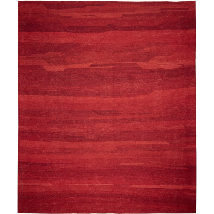 Hand Made Rug Modern Kilim Persia 389x448 Red B