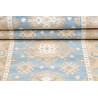 Rug Kazak Afghanistan 83x200 Sky Blue Sand Crea