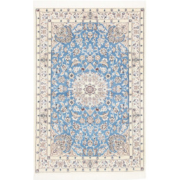 Hand Made Rug Nain 9la Persia 106x153 Light Blu