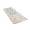 Rug Kazak Afghanistan 79x191 Sky Blue Cream Bei
