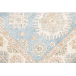 Rug Kazak Afghanistan 79x191 Sky Blue Cream Bei