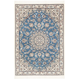 Hand Made Rug Nain 9la Persia 80x118 Blue Ivory