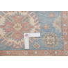 Rug Kazak Afghanistan 79x191 Sky Blue Cream Bei