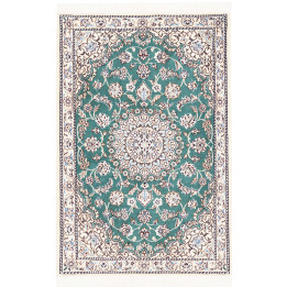 Hand Made Rug Nain 9la Persia 79x116 Petrol Gre