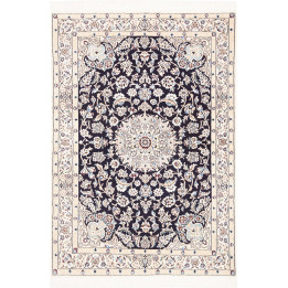 Tappeto Originale Nain 9la Persia 104x147 Blu S