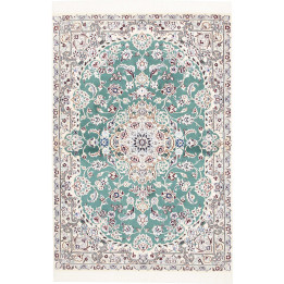 Hand Made Rug Nain 9la Persia 102x151 Petrol Gr