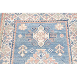 Rug Kazak Afghanistan 62x182 Sky Blue Peach Pin