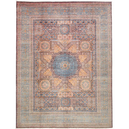 Hand Made Rug Kairo Pakistan 276x356 Petrol Blu