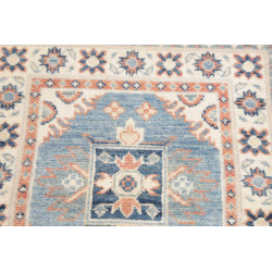 Rug Kazak Afghanistan 62x188 Sky Blue Cream Pea