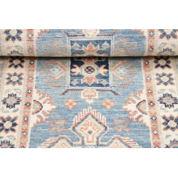 Rug Kazak Afghanistan 62x188 Sky Blue Cream Pea