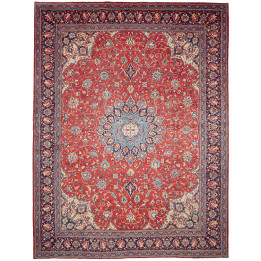 Hand Made Rug Sarough Persia 303x398 Red Dark B